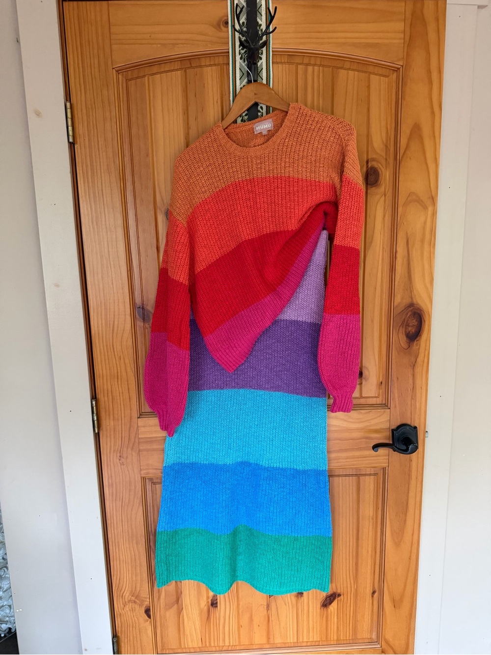 Show Me Your MuMu Pismo Sweater XS & Pippa Skirt Med Stripes Knit Set